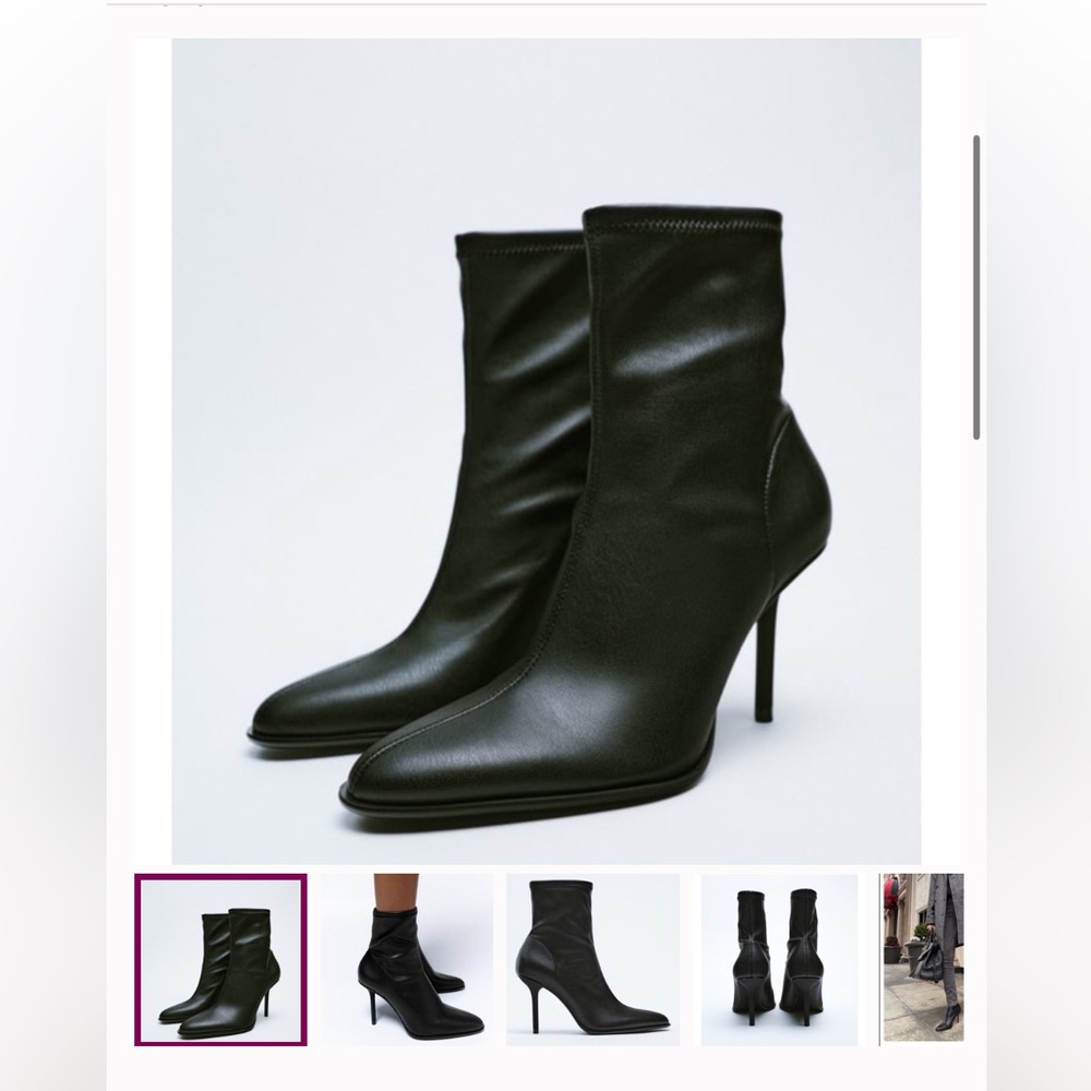 Tight black Zara ankle booties